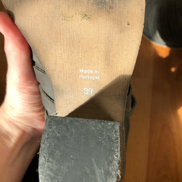 Free People Hybrid Heel Boot Black Suede Strappy Ankle Bootie - Picture 7 of 9